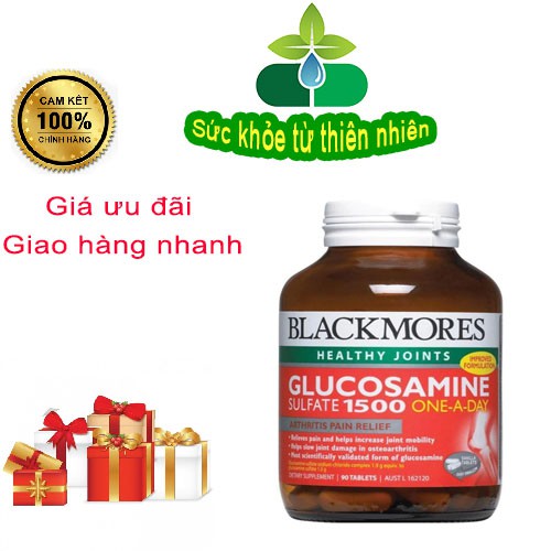 [Lấy Mã Giảm Thêm 30%]Viên Uống Blackmores Glucosamine 1500Mg Úc (180 Viên)Hỗ Trợ Làm Dịu Các Cơn Đau Do Thấp Khớp Viêm Khớp Nhẹngười Bị Go