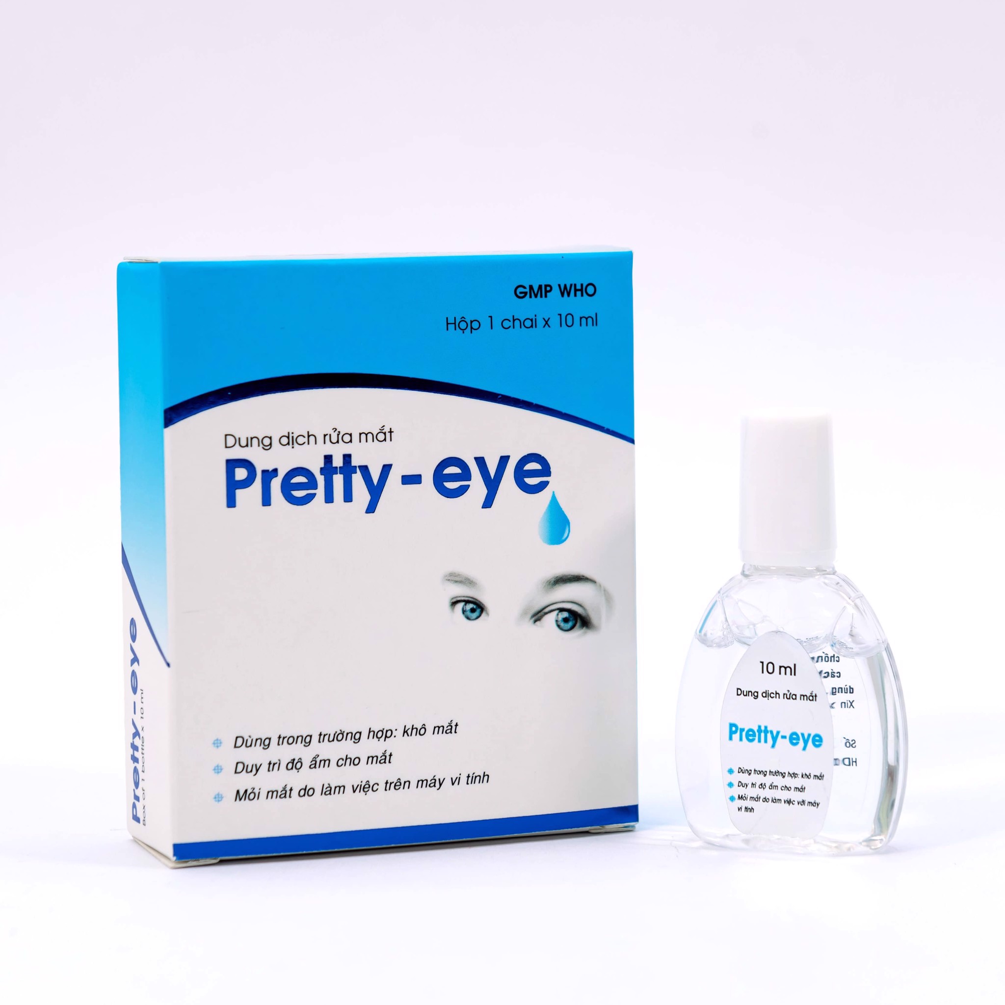 Dung Dịch Rửa Mắt Nhỏ Mắt Dưỡng Mắt Pretty Eye Pretty - Eye 10Ml