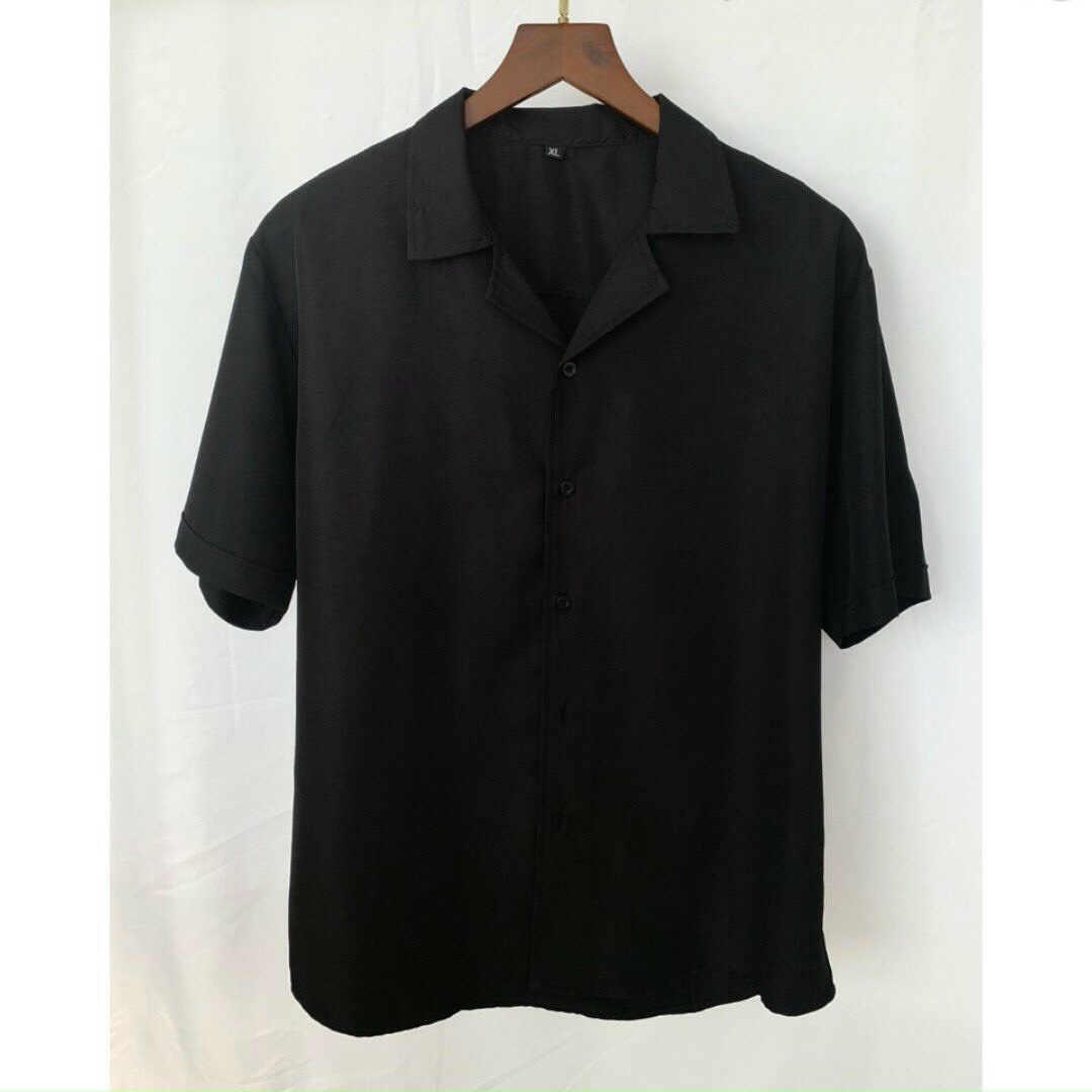 Áo sơ mi nam ngắn tay cổ vest - Chất liệu lụa mát mặc cực kỳ thoải mái dáng áo trẻ thời trang dễ phố