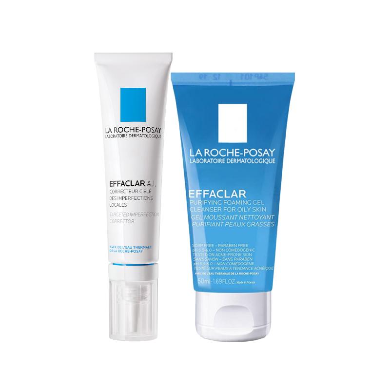 Combo La Roche - Posay Kem Dưỡng Giảm Mụn Chuyên Biệt Effaclar A.i Và Gel Rửa Mặt Effaclar 50Ml