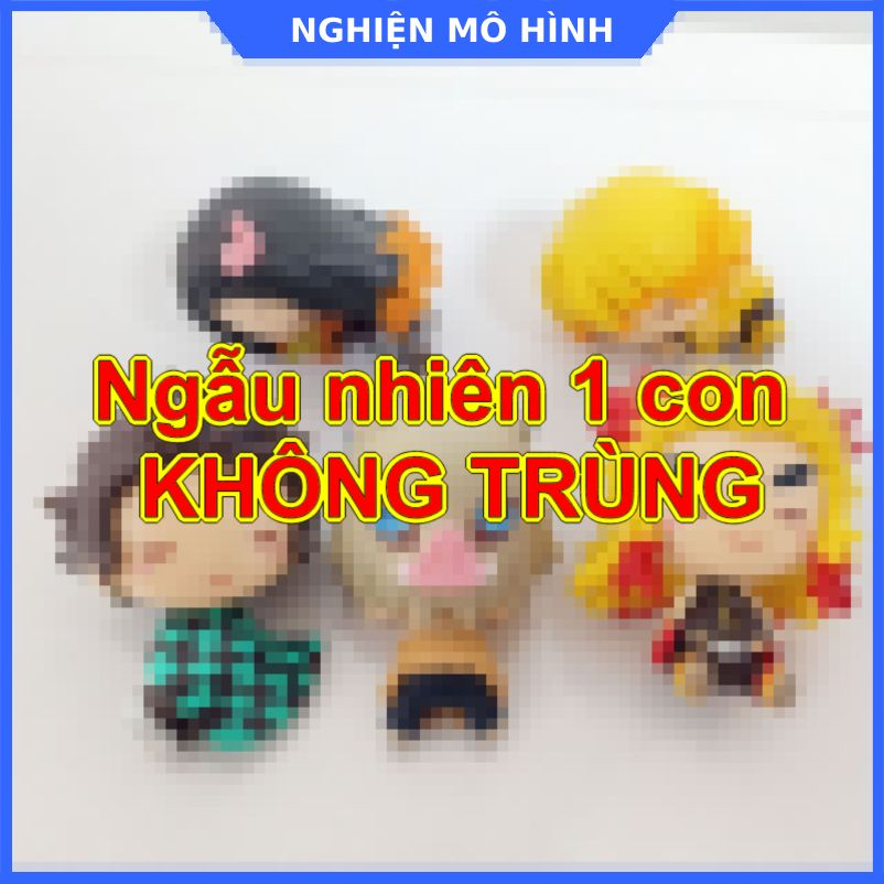 Mô hình Chibi Đang ngủ Thanh gươm diệt quỷ Kimetsu No Yaiba Tanjiro Nezuko Zenitsu Inosuke Rengoku D