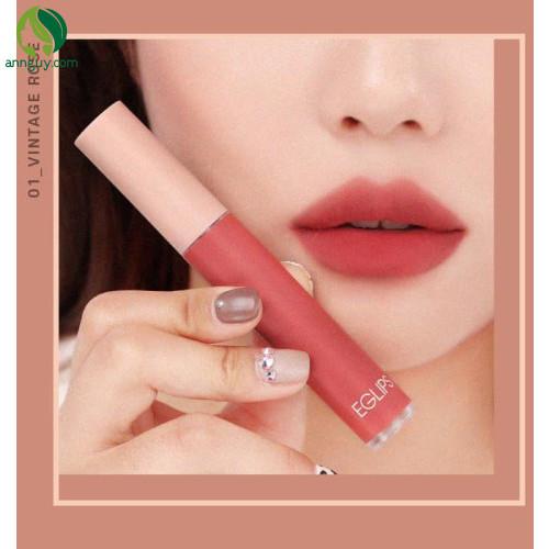 Son Kem Eglips Velvet Fit Tint Siêu Lì 4G (#01 Vintage Rose - Màu Cánh Hoa Hồng Khô)