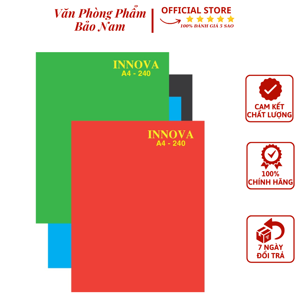 Sổ Bìa Cứng Innova A4 (Bìa Màu Xanh Đỏ) - Thừa Đầu Hải Tiến - Văn Phòng Phẩm Bảo Nam