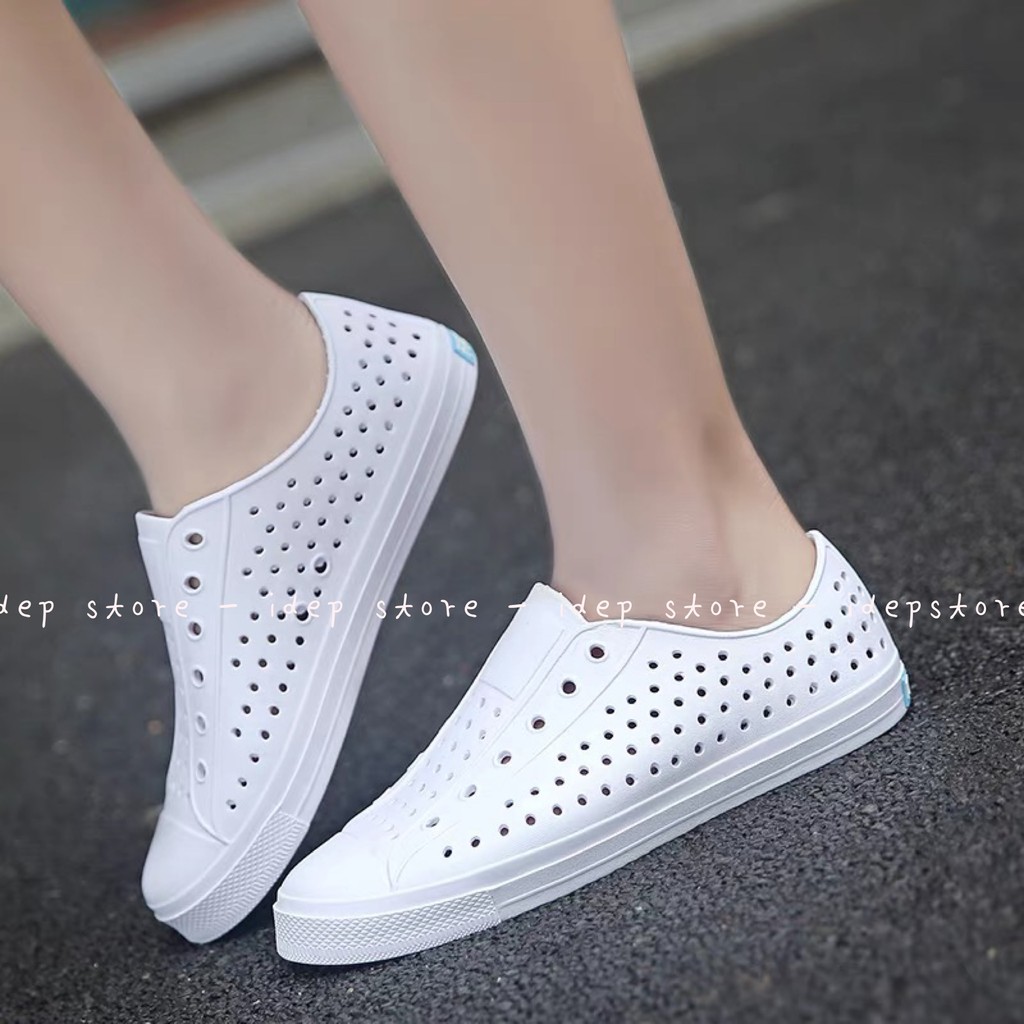 [HCM]Giày nhựa lỗ nam đi mưa GL025 siêu nhẹ siêu mềm