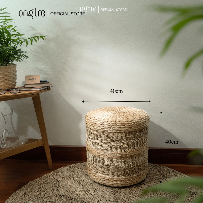 Đôn lục bình đan thủ công Đôn bèo đôn lục bình để ngồi đôn decor ghế trang trí ghế tròn trang điểm (