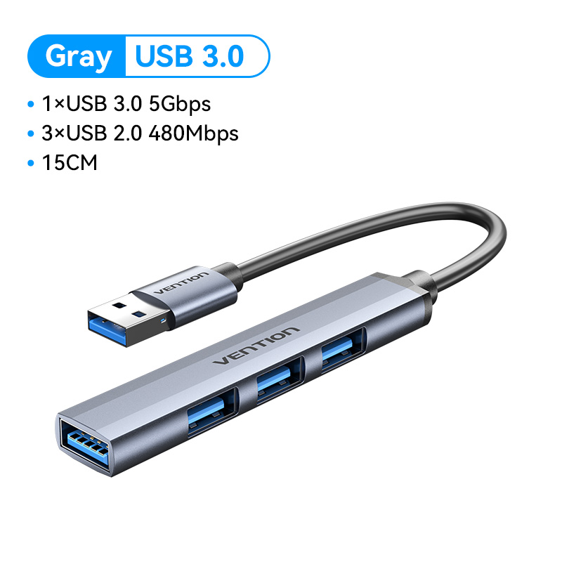 Vention USB 3.0 HUB Bộ Chia USB 4 Port USB 2.0 A cho PC Laptop Mouse Keyboard Computer Card Reader U