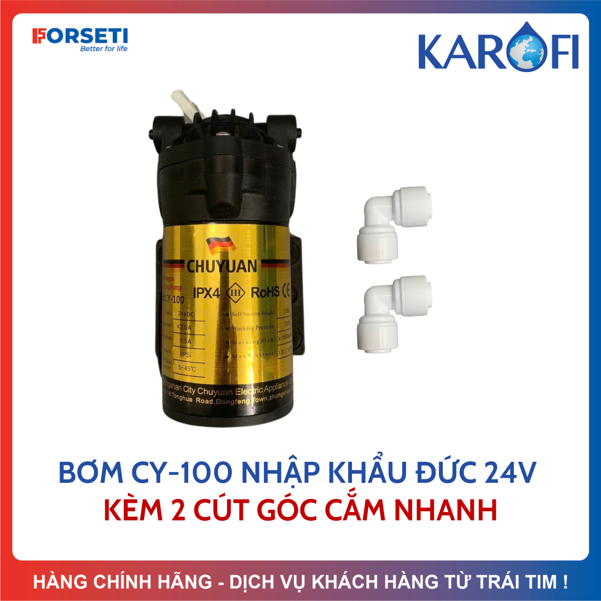 Bơm Máy Lọc Nước 24V CY-100 nhập khẩu Đức cho máy lọc nước RO Karofi Kangaroo Sunhouse Forseti...