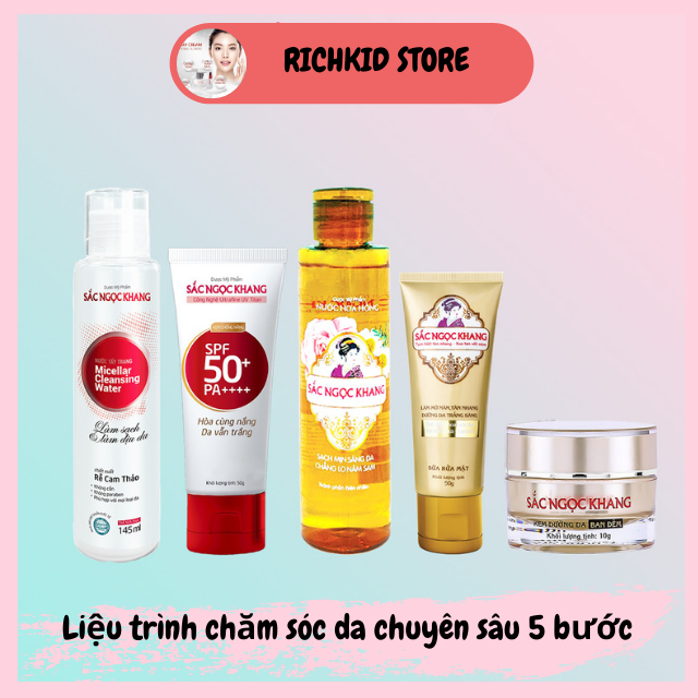 [Hcm]Liệu Trình Chăm Sóc Da Chuyên Sâu 5 Bước Sắc Ngọc Khang Dưỡng Da Sáng Mịn Hồng Hào Và Tươi Khỏe