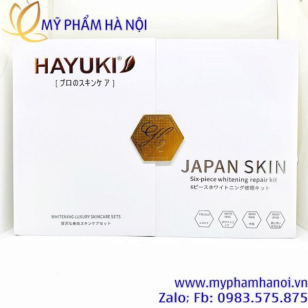 Bộ Hayuki 6In1 Mờ Nám Tàn Nhang Dưỡng Trắng Da Nhật Bản