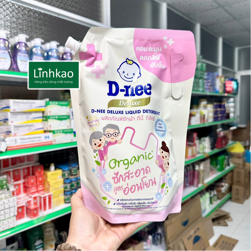 Nước giặt xả Dnee nội địa Thái mềm thơm sợi vải 1.100ml - 1.400ml