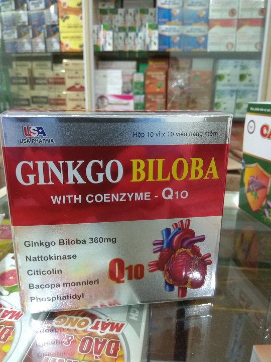 Combo 2 hộp Viên uống hoạt huyết dưỡng não Ginkgo biloba with coenzym q10
