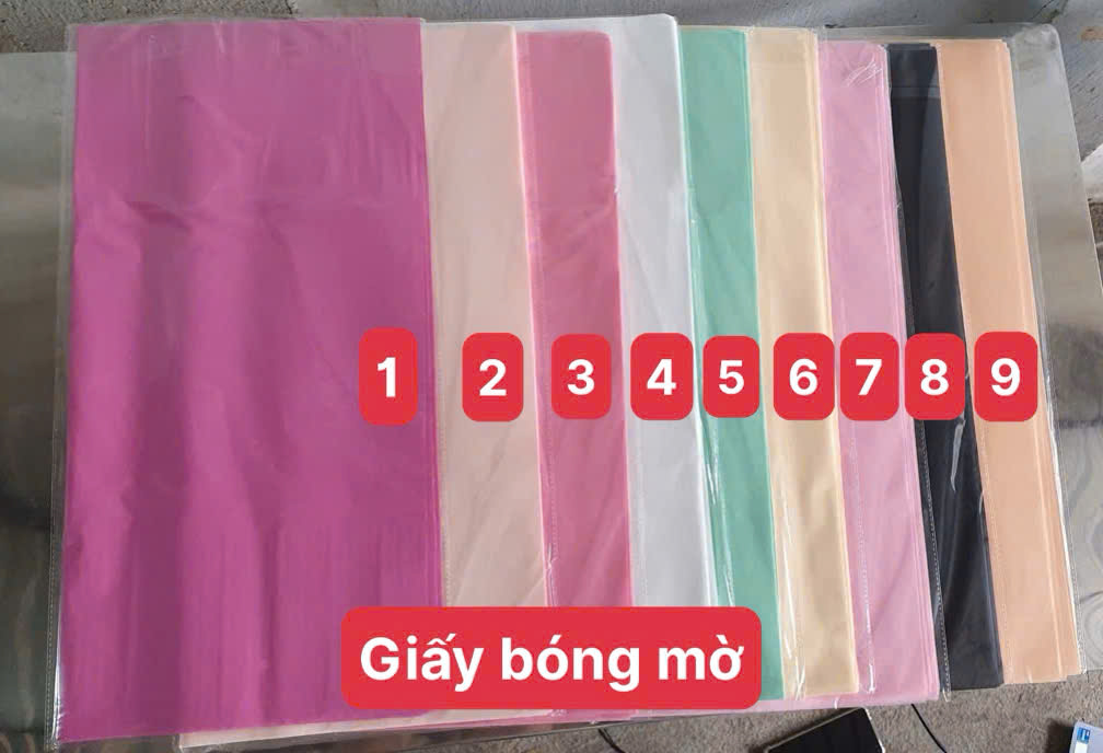 20 Tờ Giấy Gói Hoa 1 Mặt Bóng Mờ Hàn Quốc Đẹp Giấy Gói Hoa Trơn 1 Màu Không Thấm Nước Gói Hoa Quà