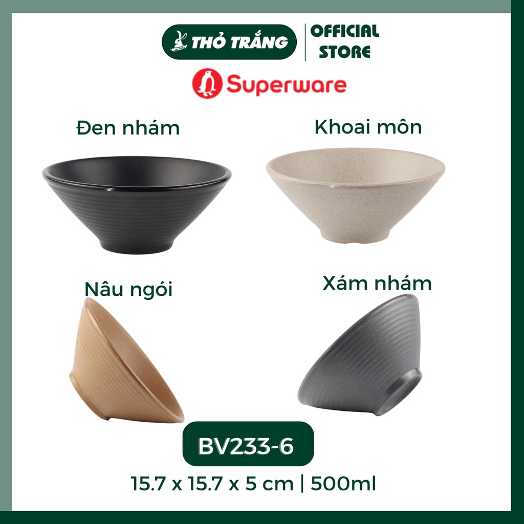 Tô xoắn nhám nhựa melamine Superware Thái Lan