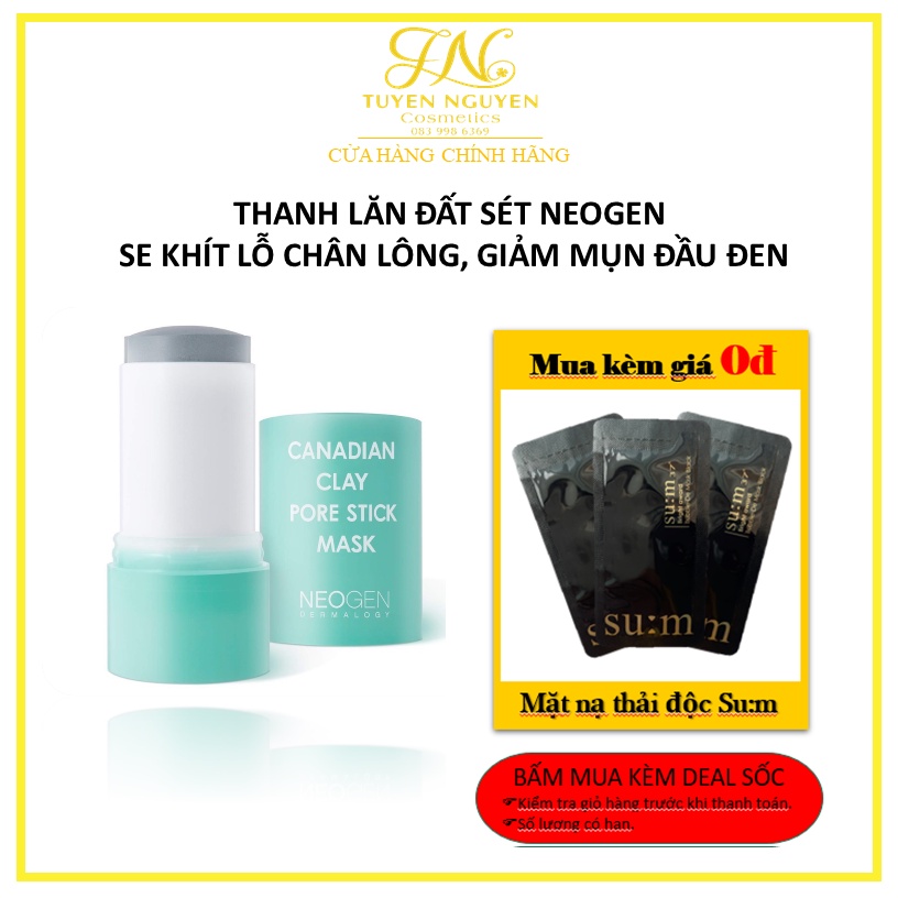 [Hcm]Thanh Lăn Giảm Mụn Đầu Đen Neogen Dermalogy Canadian Clay Pore Stick 28G