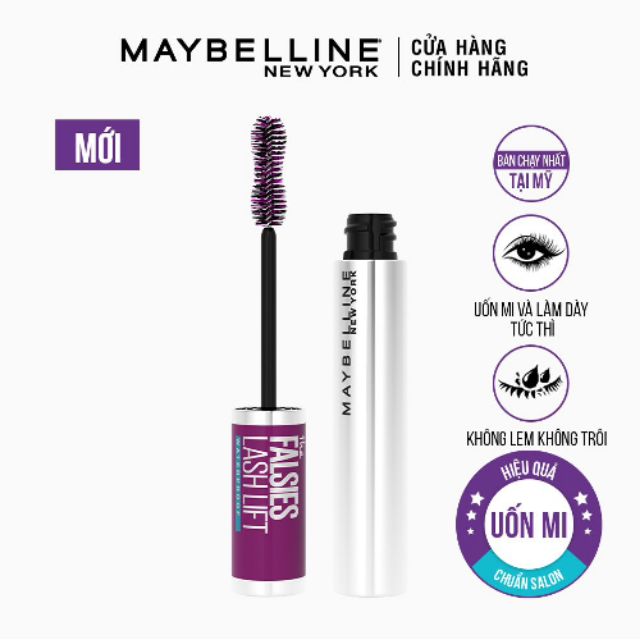 Mascara Uốn Mi Nâng Mi và Làm Dày Mi Maybelline New York Falsies Lash Lift 8.6ml