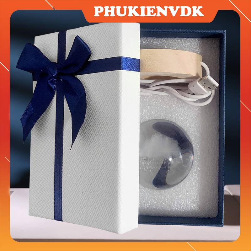Đèn Ngủ 3D Quả Cầu Pha Lê Phát Sáng Quà Tặng Sinh Nhật Đồ Lưu Niệm Trang Trí