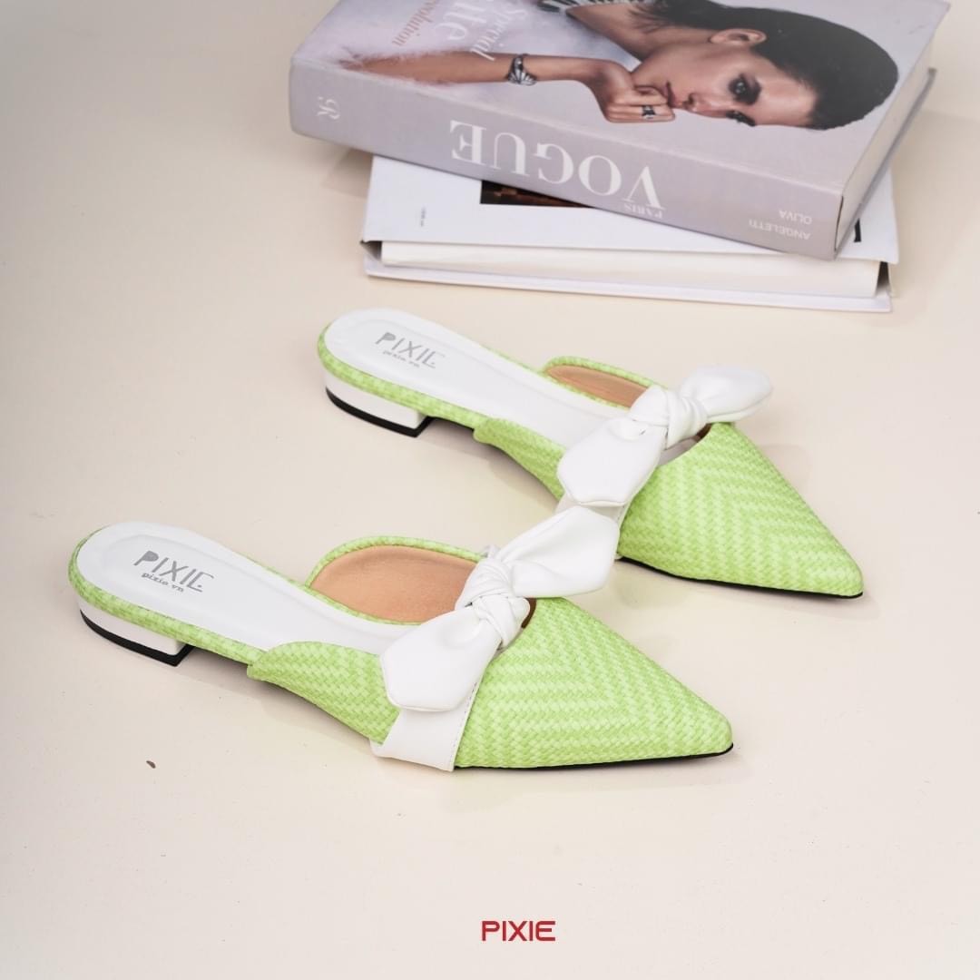 Dép Sục Nữ Bệt 2cm Phối Nơ Pixie H201