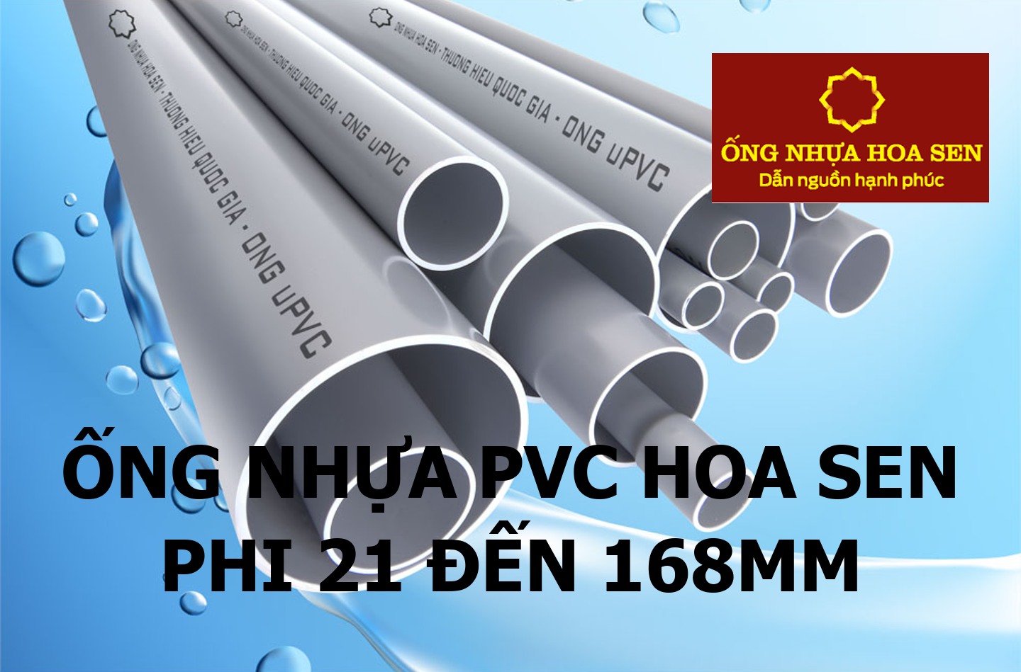 1m (1 mét) Ống nước nhựa PVC HOA SEN phi 21 27 34 42 49 60 76 90mm