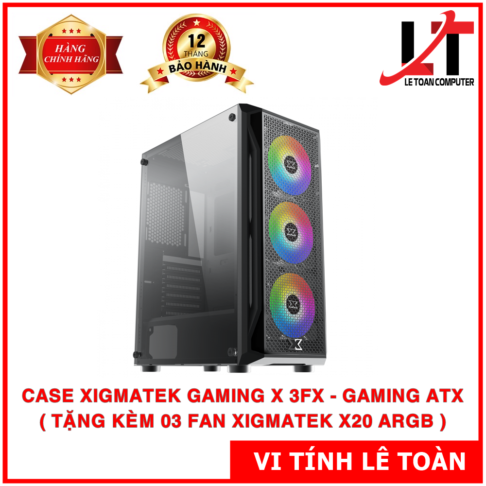 CASE XIGMATEK GAMING X 3FX - GAMING ATX (KÈM 03 FAN XIGMATEK X20 ARGB)