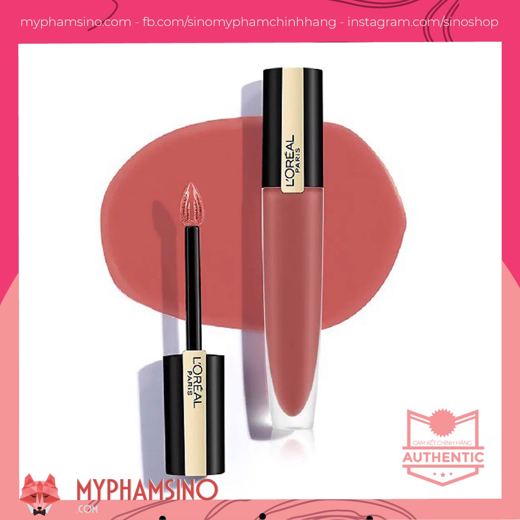[Hcm]Son Màu Loreal Rouge Signature 7Ml Sản Phẩm Cam Kết Y Như Hình Dễ Dàng Sử Dụng Và Phù Hợp Với Người Dùng