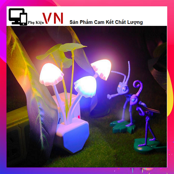 Đèn Ngủ Cây Nấm Cảm Biến Tự Sáng Khi Về Đêm - Đèn Ngủ Cảm Biến Ánh Sáng Tự Động Tắt Mở ( Nhiều Màu ) Siêu Tiết Kiệm Điện Bóng Đèn Led Tuổi Thọ Cao Siêu Bền