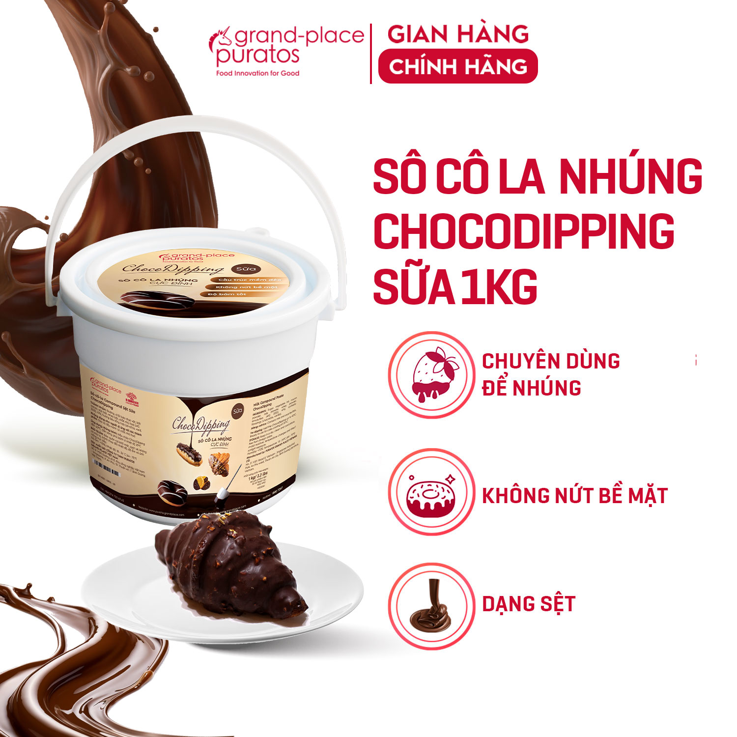 Socola ChocoDipping Sữa Puratos Grand-Place VN -1kg _4023269