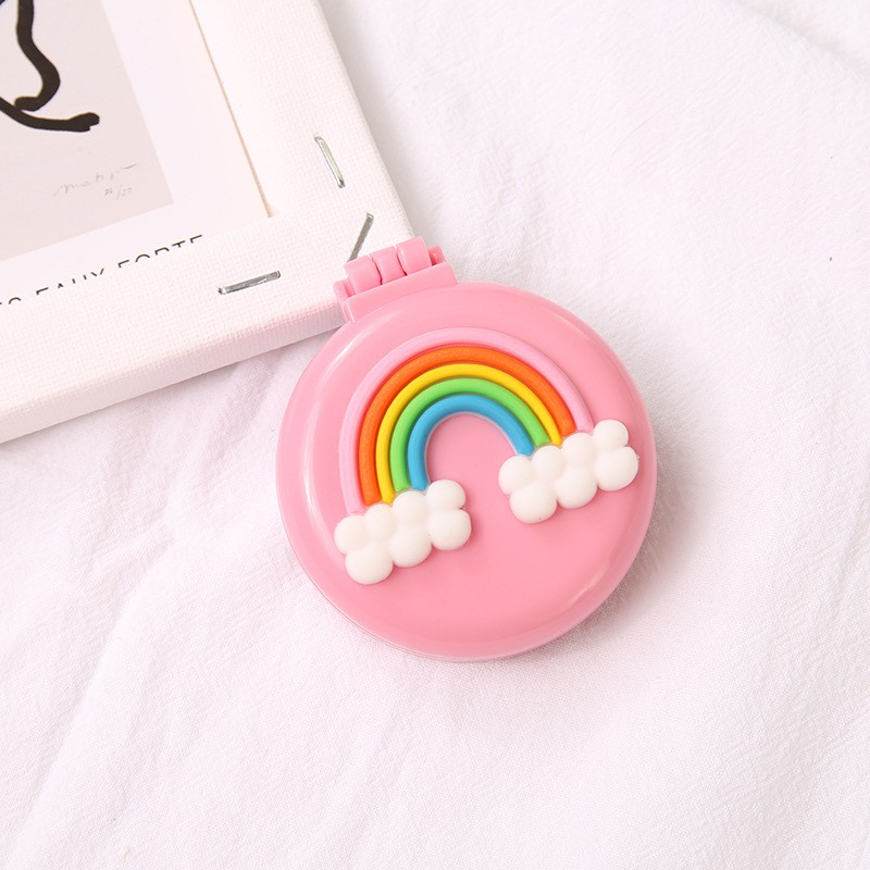 Bộ gương lược gấp mini cầm tay phong cách Hàn Quốc