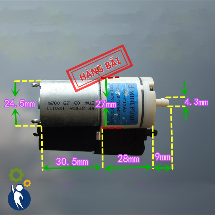 Máy Bơm Oxy 12V tặng kèm ống dây cao su và đá sủi oxy