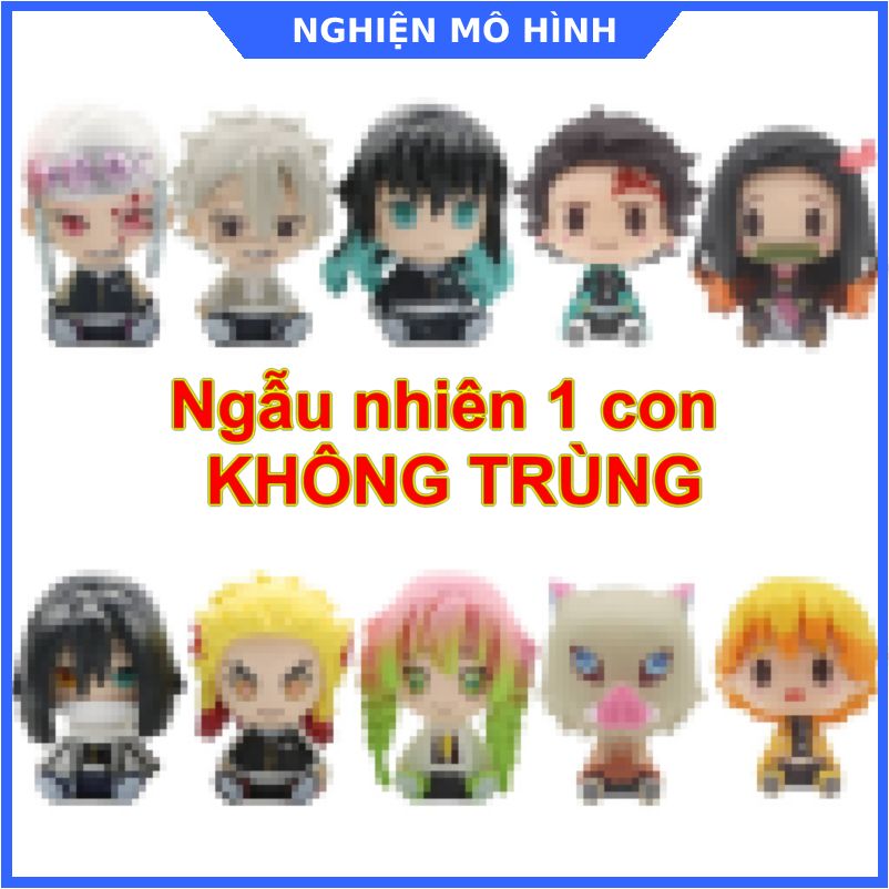 Móc khóa/mô hình nhân vật Thanh gươm diệt quỷ Tanjiro Nezuko Zenitsu Inosuke Tanjirou Rengoku Kimet
