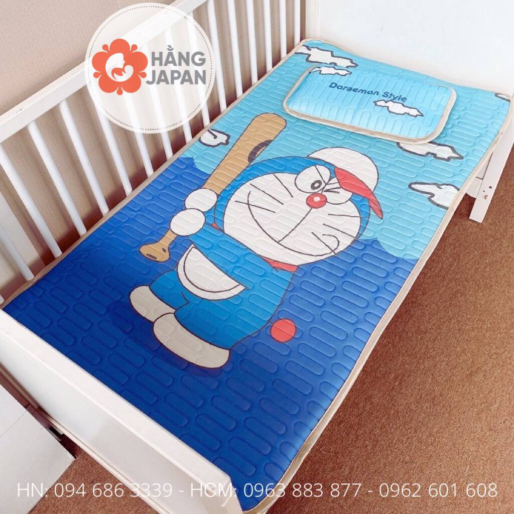 Chiếu điều hoà cao su non cho bé (TẶNG VỎ GỐI) Chiếu cao su non 5D thoáng mát tặng kèm gối cùng bộ kích thước 60X120cm