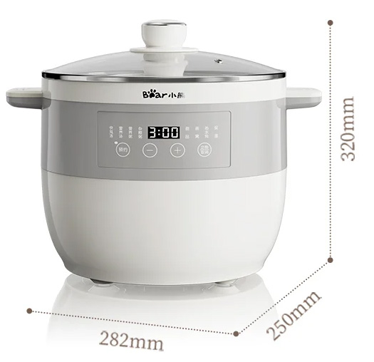 Nồi Nấu Chậm Đa Năng 2.5L Bear DDZ-B25Q3 - Công Suất 400W Dung Tích Thố Sứ Nhỏ/Lớn 400/250ml Đa Dạng