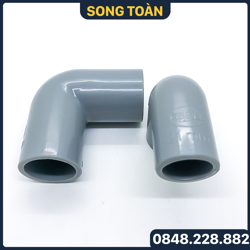 Co Nhựa Nối Ống Cút Nhựa Trơn Nối Ống Nhựa Bình Minh 21 27 34