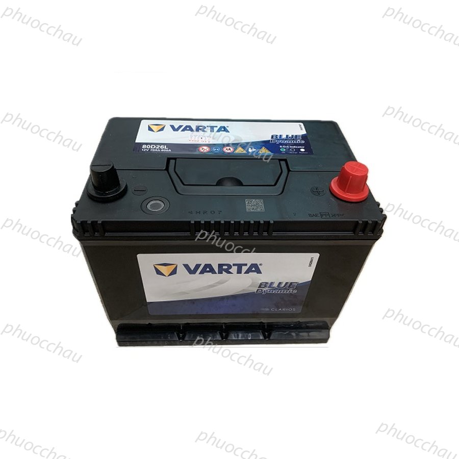 Bình Ắc Quy 12V-70AH  Ắc Quy VARTA 80D26L/R