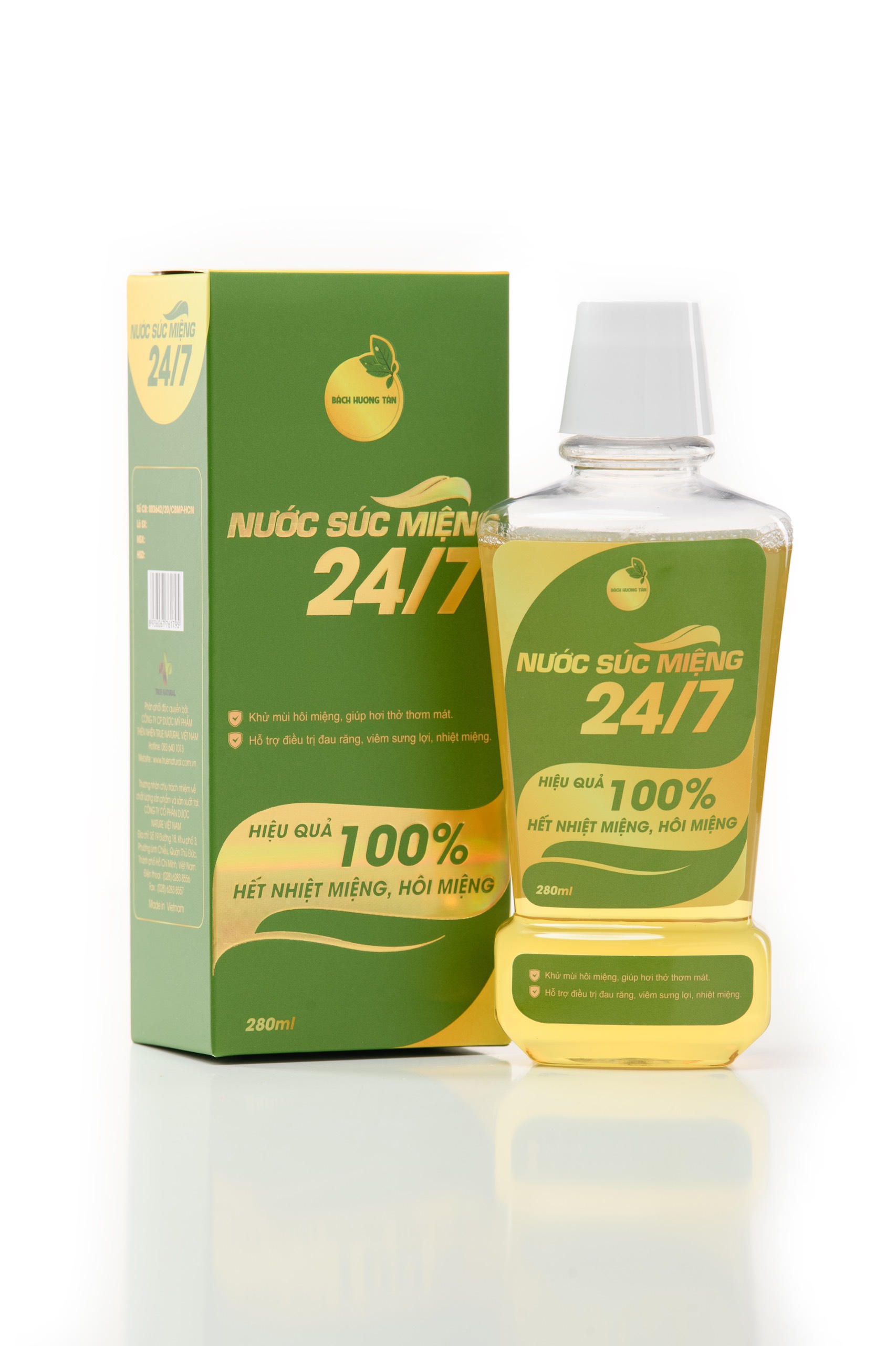 [Hcm]Nước Súc Miệng Thảo Mộc Đông Y 24/7 Chai 280Ml