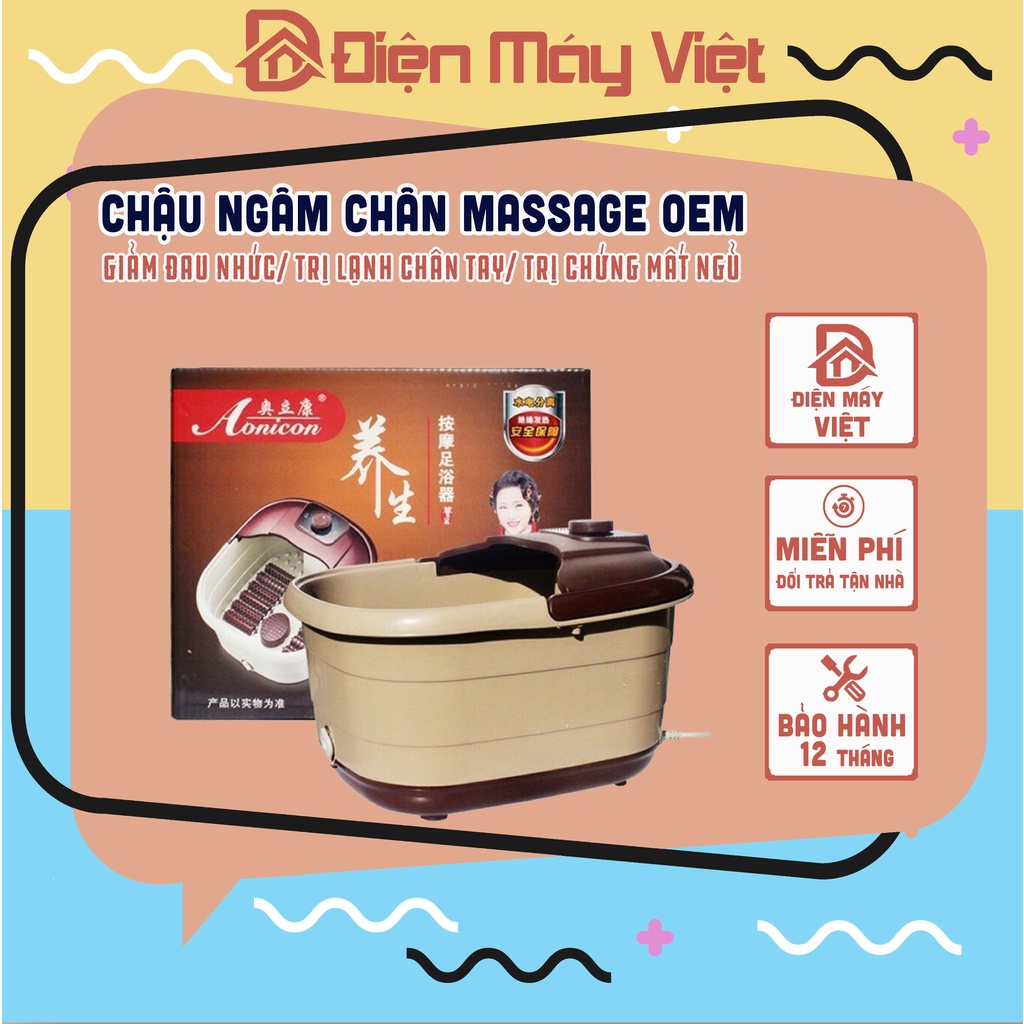 Chậu Ngâm Chân Massage Oem Cắm Điện Cao Cấp - Bồn Ngâm Chân Mát Xa Hồng Ngoại Đài Loan