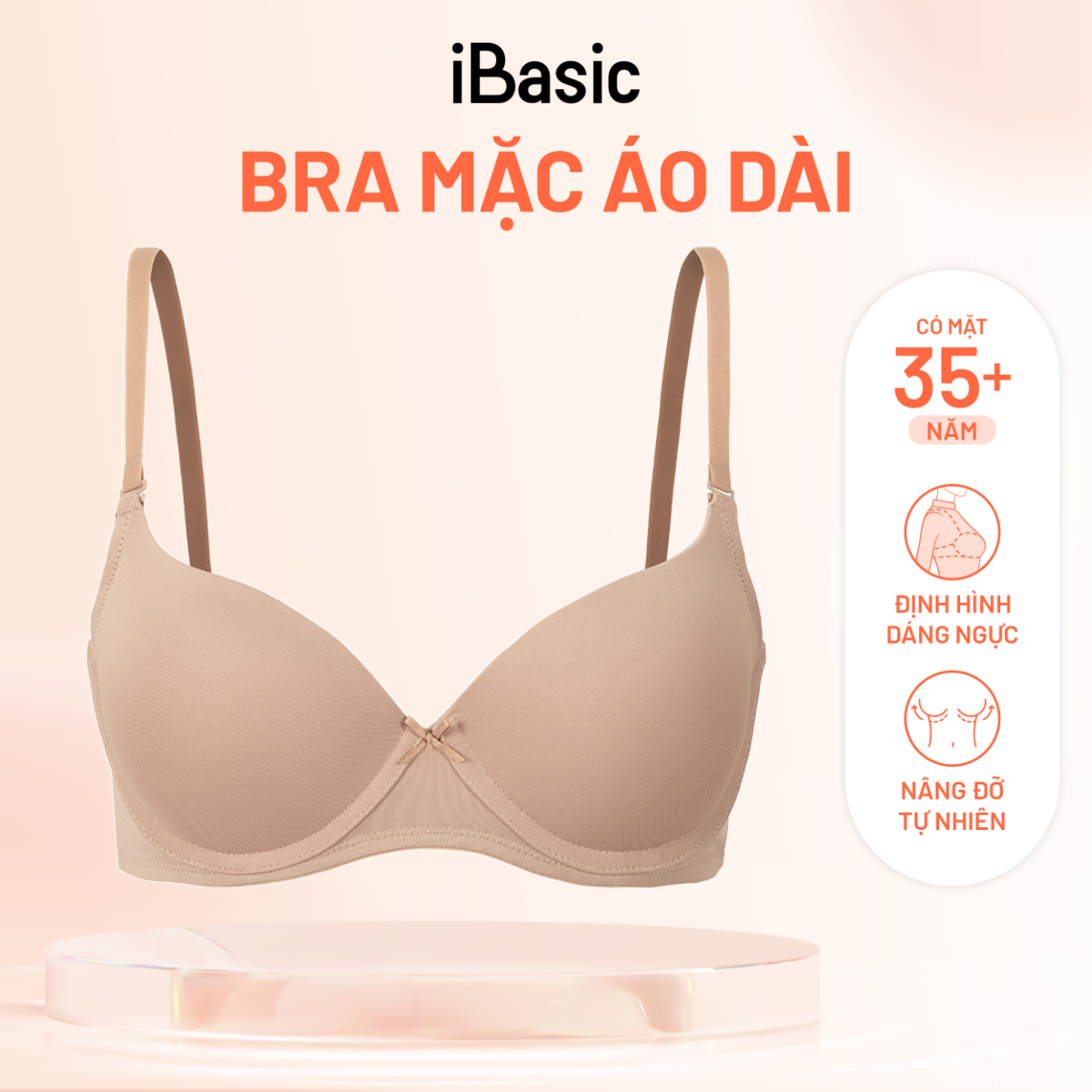 Áo ngực có gọng iBasic mút vừa T-Shirt smoothies BRAW130