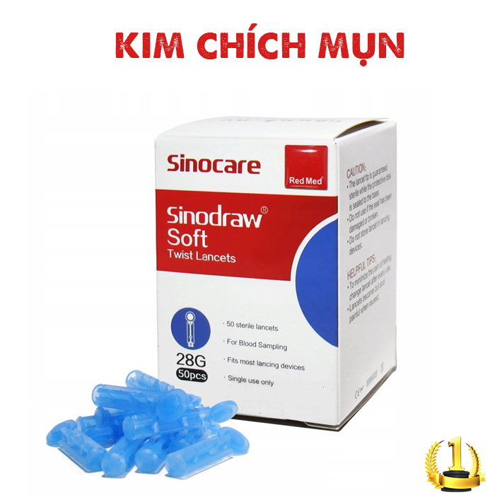 Kim Chích Mụn Sinocare Hộp 50 Kim - Kim Nặn Mụn Y Tế Cao Cấp Giúp Lấy Nhân Mụn Trứng Cá An Toàn Cây Kim Nặn Mụn Dùng Cho Spa Giúp Làn Da Của Làn Sạch Mụn Sáng Khỏe - Guty Store
