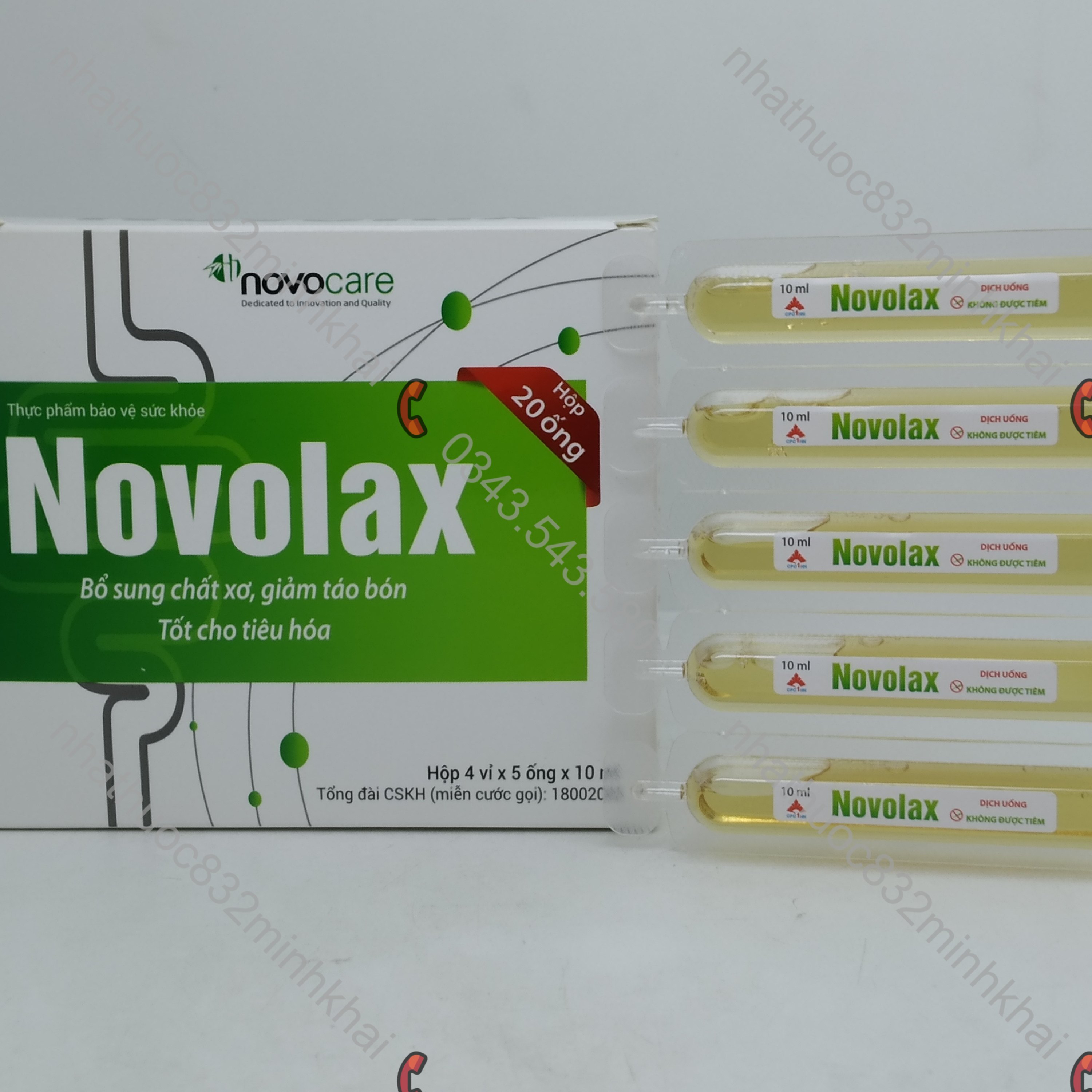 Novolax – Ống uống chất xơ hòa tan giảm táo bón