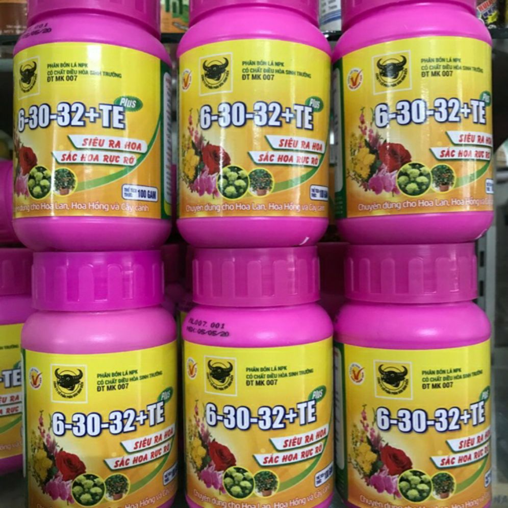 phân bón npk 6-30-32+TE chuyên hoa lanhoa kiểng - thương hiệu đầu trâu.
