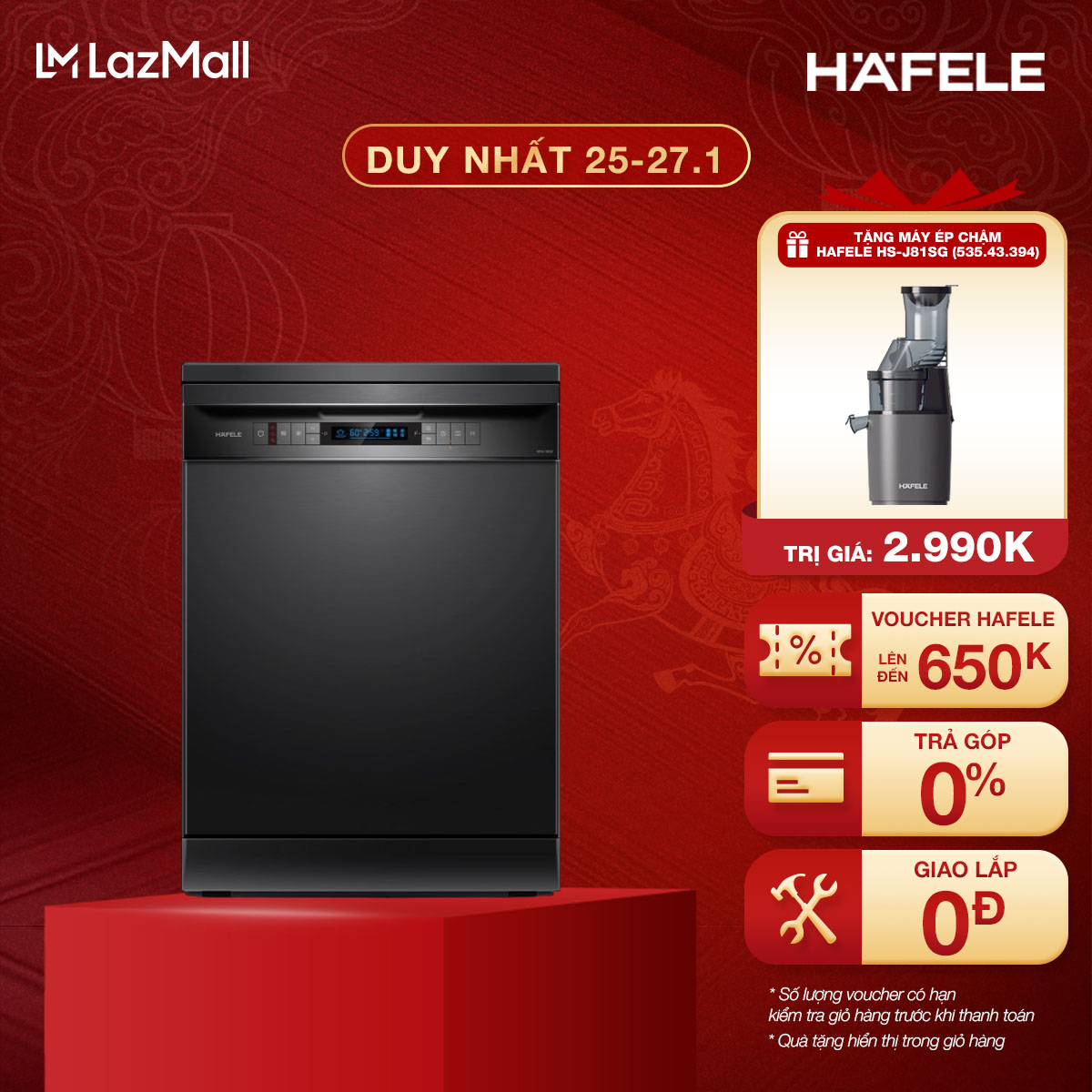 Máy rửa chén Hafele HDW-F605B 535.29.660