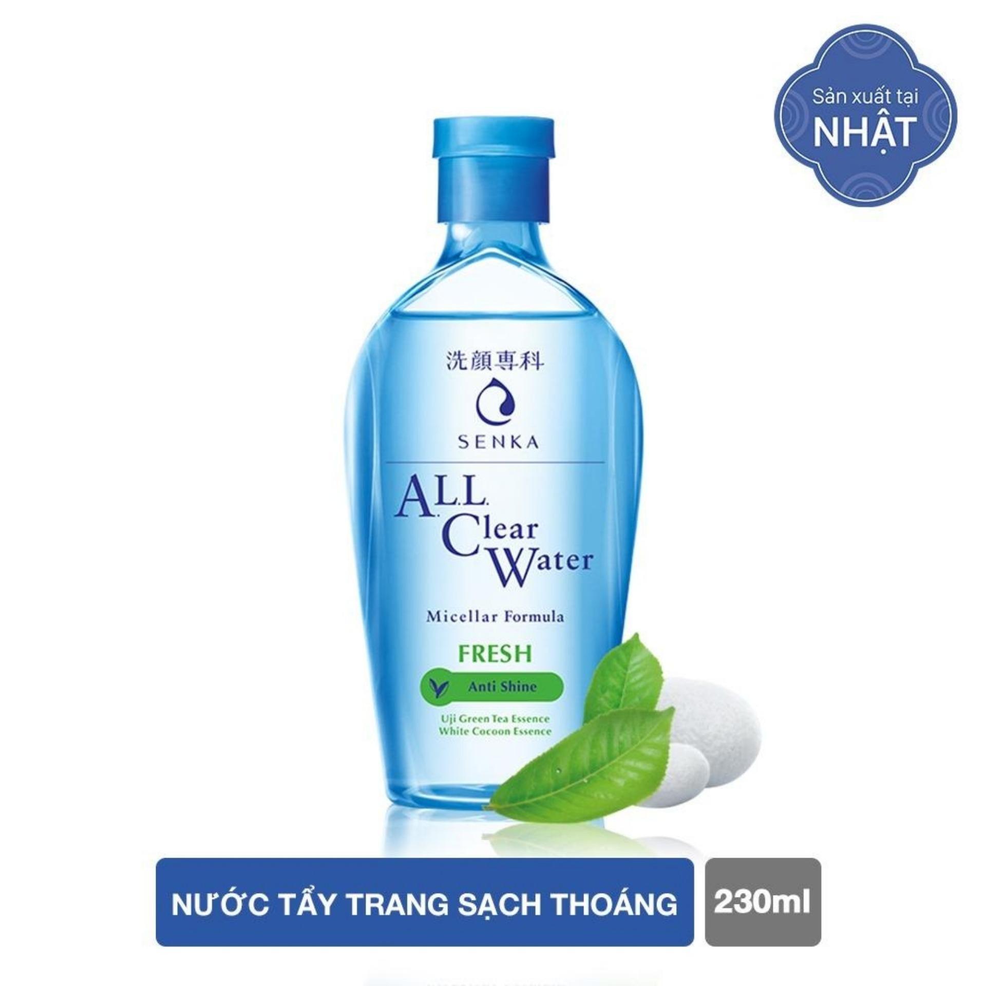 [Hcm]Nước Tẩy Trang Sạch Thoáng Senka A.l.l.clear Water Fresh 230Ml