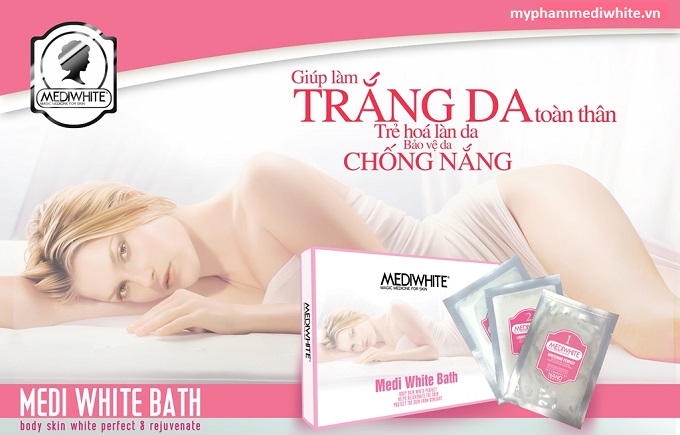 [Hcm]Kem Tắm Trắng 3 Trong 1 Medi White Bath Hiệu Quả