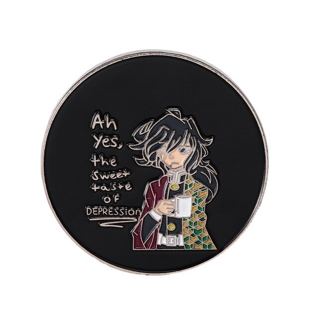 Pin cài áo manga anime Kimetsu no Yaiba Demon Slayer chibi nhân vật Tanjiro/ Nezuko/ Zenitsu/ Inosuk
