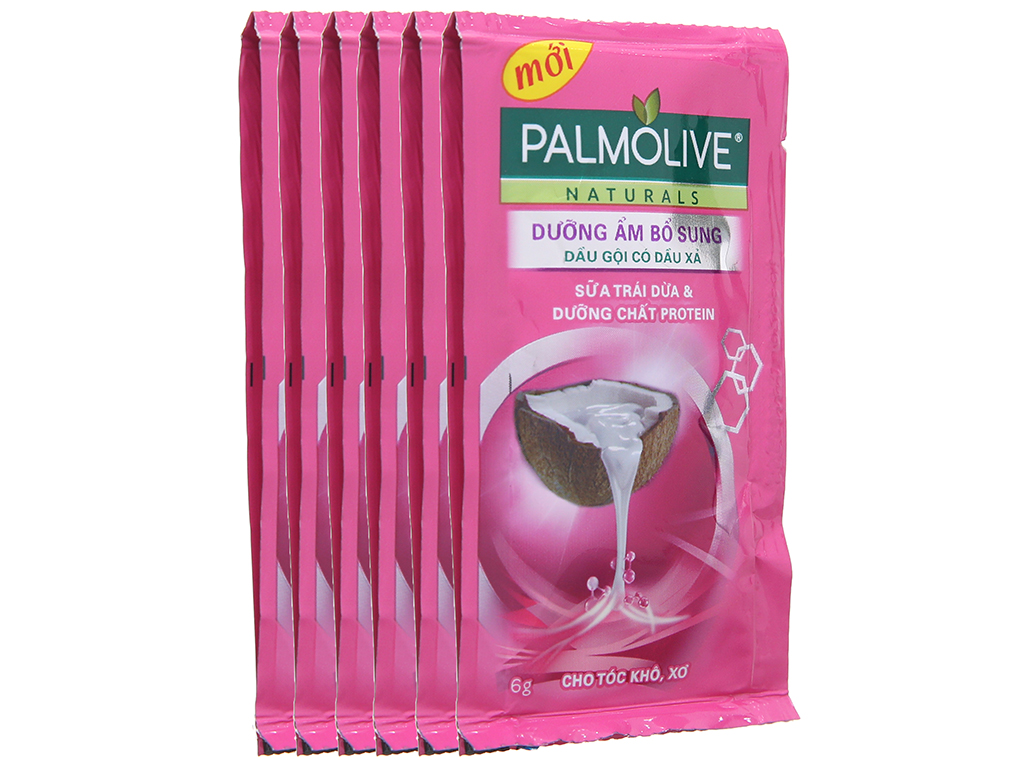 Combo 6 Dây Dầu Gội Có Dầu Xả Palmolive Dưỡng Ẩm Bổ Sung 6G X 12 Gói