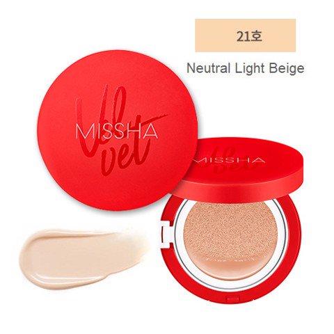 Phấn Nước Mỏng Mịn Che Phủ Tốt Lâu Trôi Missha Velvet Finish Cushion SPF50+ PA+++