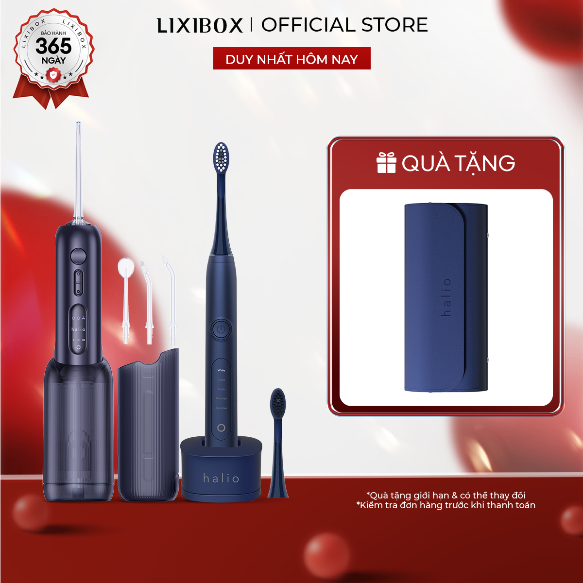 Máy Tăm Nước 2 Bình Thay Thế Halio UltraClean Express Hydro Floss Dùng Cho Cả Răng Niềng