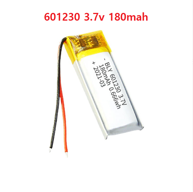 Pin Sạc Lipo 3.7V 601230 180mAh Thiết bị điện tử Mp3 MP4 MP5 GPS PSP Bluetooth