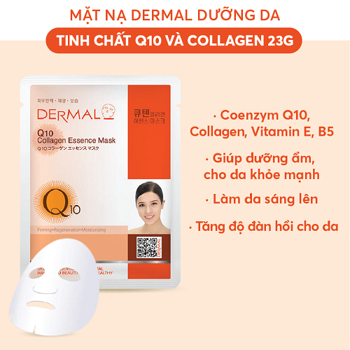 Mặt nạ Dermal dưỡng da tinh chất Q10 và collagen 23g