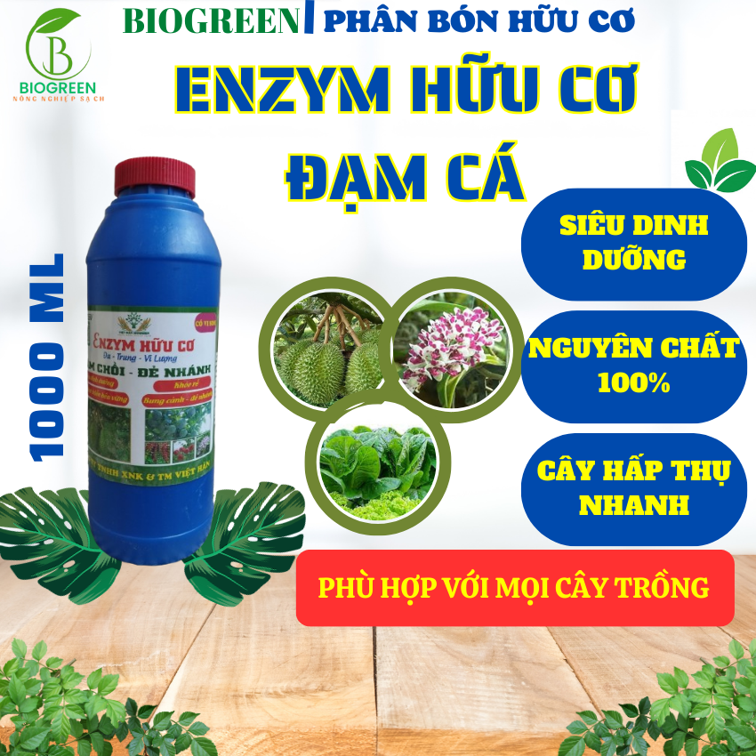 Đạm cá phân bón enzim hữu cơ vi sinh Siêu ra đọt biogreen cung cấp đa trung vi lượng siêu dinh dưỡng