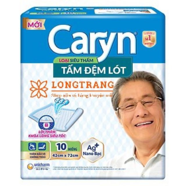 Tấm đệm lót cho người già Caryn bịch 10 miếng ( bề ngang rộng 72 cm)